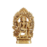 Pure Brass Superfine Kali Mata Idol with Four Arms 8" | Prabhavali Frame | Powerful Divine Energy for Home Temple & Prayers | Handcrafted Goddess Kali Murti